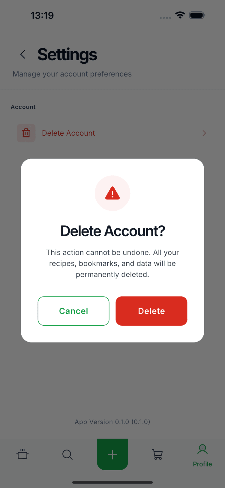 Step 3: Confirm deletion